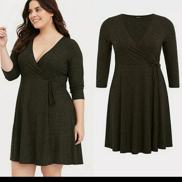 torrid Dresses & Skirts - Torrid Ribbed Wrap Dress 3x